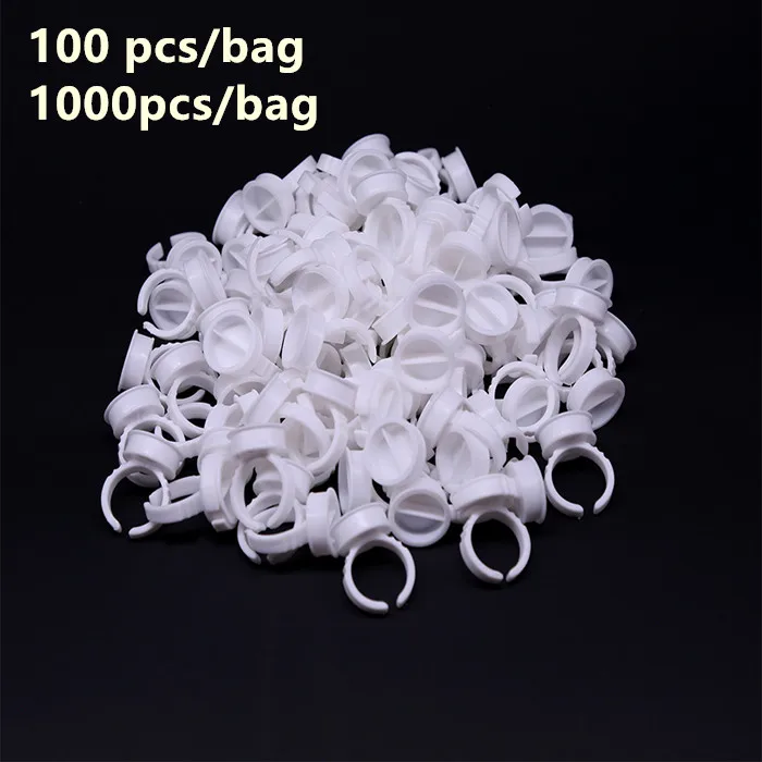 

100pcs All Styles Plastic Adhesive Holder For Eyelash Extension Eyelash Extension Glue Ring With Free Shipping