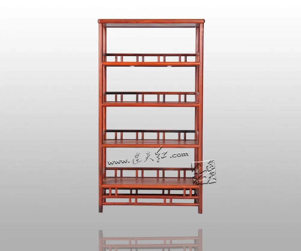 Storage Wood Bookcase Chinese classic Retro Book Stand Rack Rosewood Redwood Bookshelf Home Furniture Office Cupboard Locker set