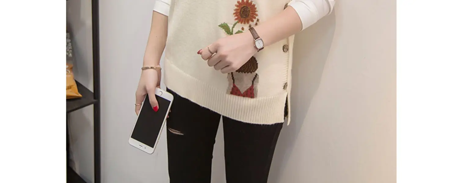 Новая Корейская вязаная рубашка с v-образным вырезом свитер с пуловером жилет для девочек с v-образным вырезом