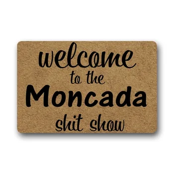 

Custom Printed name Doormat "welcome to the shit show" design rubber non slip Decor door Mat 23.6 x 15.7inch/30"x 18"inch
