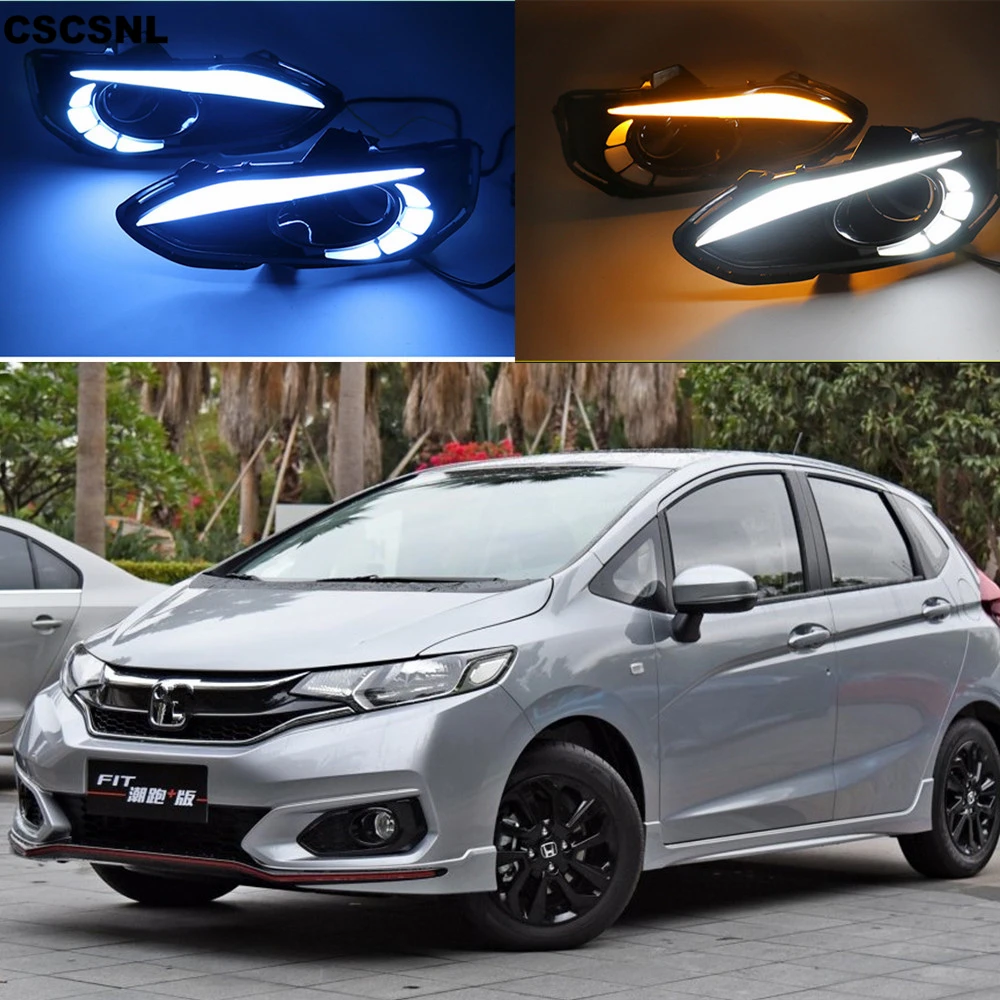CSCSNL 2PCS LED DRL Daytime Running Lights ABS Fog lamp Cover For Honda