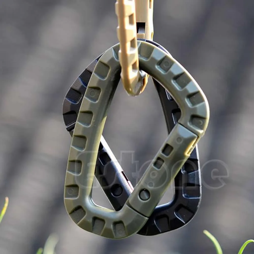 10pcs/lot Carabiner Hook Distinctive Snap Keychain Outdoor Tactical Tool Backpack Gear 10pcs/lot Carabiner Hook Distinctive Snap Keychain Outdoor Tactical Tool Backpack Gear