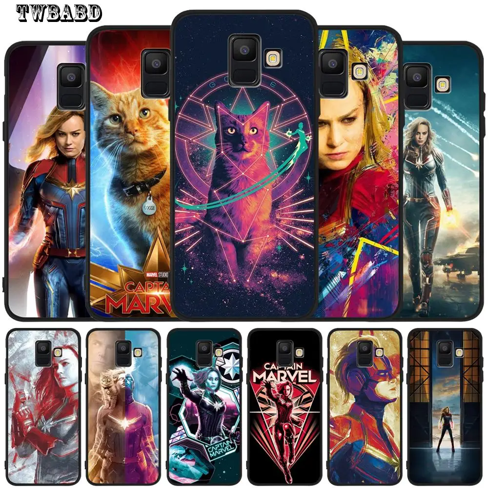 

Goose Soft Silicone Coque For Samsung Galaxy A750 Case A9 A6 A7 A8 Plus 2018 A3 A5 A7 2017 Captain Marvel Shell Capa