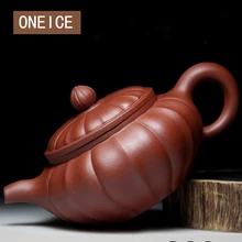 Шестигранный горшок аутентичный китайский чайник для заварки чая заварочные чайники, изготовленные мастерами ручной работы чайник руды старый фиолетовый глина авторский 380 мл