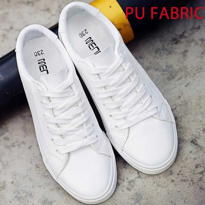 

Women Vulcanize Shoes Cusal White Sneakers Fashion Summer Lace-up Ladies Trainers PU Leather Basket Femme Zapatillas Mujer 2019