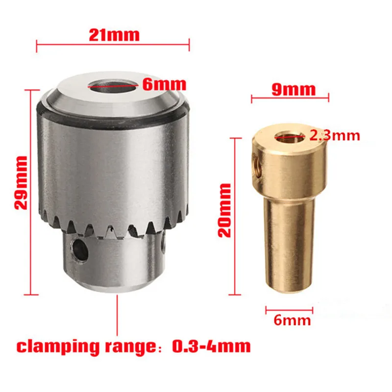 DANIU 1 шт. микро 0,3-4 мм Мотор Сверлильный Патрон Зажим с ключом и 2,3 мм вал Шатун Высокоуглеродистая сталь сопротивление