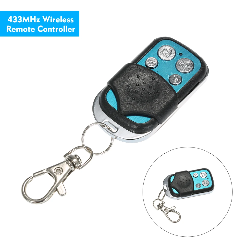 

433MHz Wireless Metal Remote Controller with Arm/Disarm/Home Arm/SOS 4 Buttons Remote Control Keychain