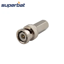 Superbat BNC Twist-on прямой штекер кабель крепление РЧ коаксиальный разъем 50 Ом для кабеля RG59 LMR240 аудио и видео