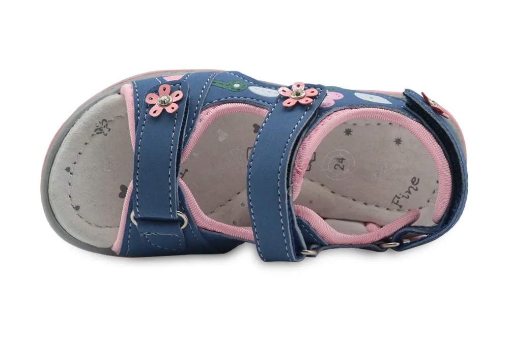 Apakowa Summer Children Shoes Girls Sport Beach Sandals with Arch Support Kids Hook-and-Loop Sandals for Girls EU Size 21-32