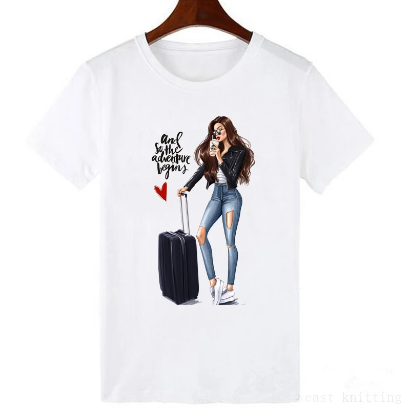 Женская летняя футболка Модная Тонкая футболка Harajuku футболка с принтом уличная Женская одежда для отдыха