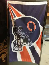 Chicago Bears Helmet Flag 150X90CM Banner 100D Polyester3x5 FT flag brass grommets 001, free shipping