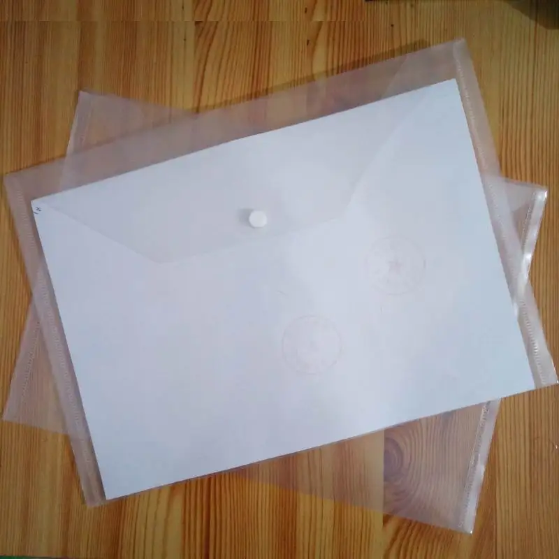 200PCS Transparent Plastic A4/A5 Folders File Bag Document Hold Paper Storage Office School Supplies