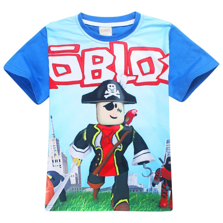 2018 new summer fashion t-shirts for children Roblox Stardust Ethical boys cartoon Pirate cotton sleeved T - shirts