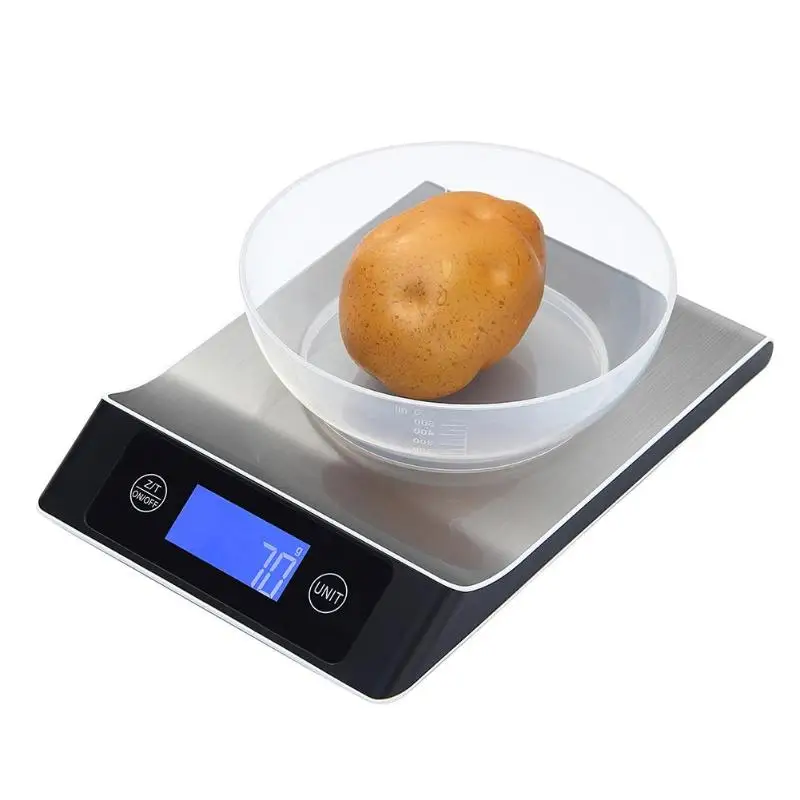 

5000g/1g Stainless Steel Digital Scale Cooking Measure Tool Electronic Weight Scale LCD Display Kitchen Scale