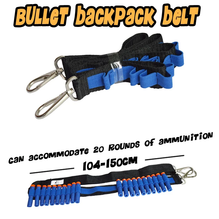 Toy Guns Bullet Backpack Belt Adjustable Band Straps Military 104 150cm