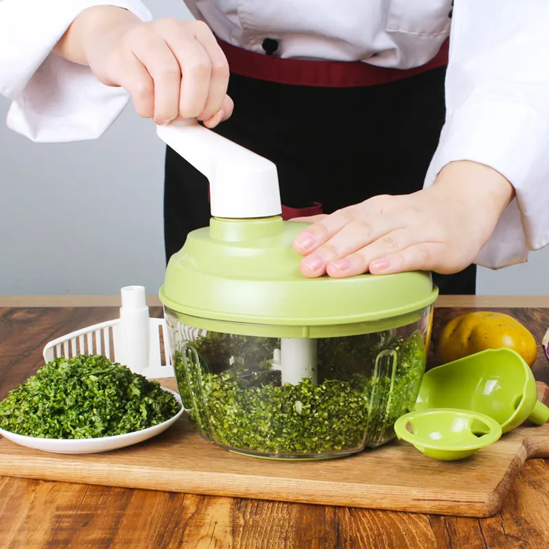 

Manual Spiral Vegetable Slicer Vegetable Cutter Meat Grinder Mini Portable Blender Food Chopper Kitchen Tools