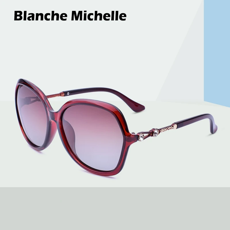 Blanche Мишель высокое качество квадратный поляризованных солнцезащитных очков Для женщин градиентные линзы солнцезащитные очки Для женщин вождения Óculos UV400