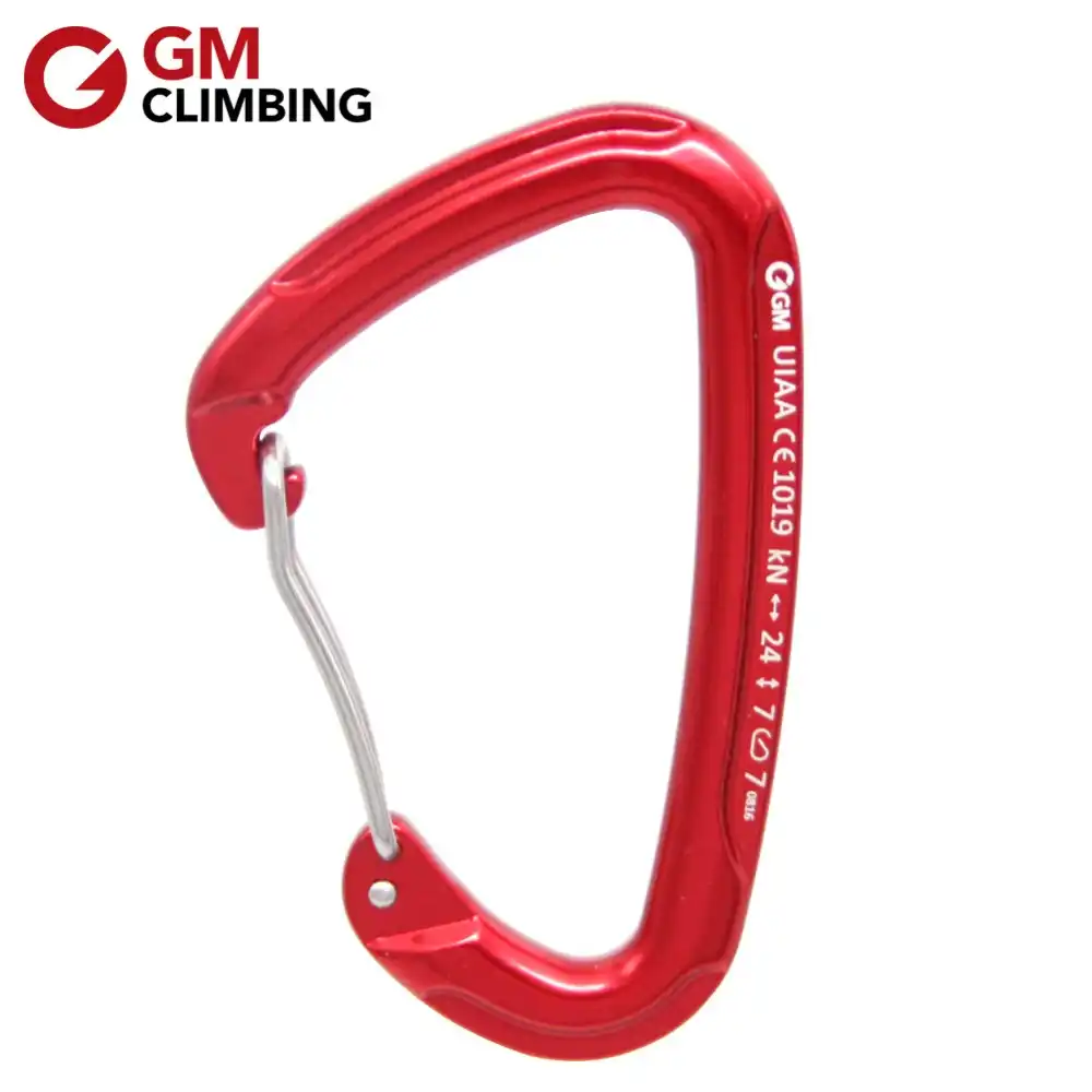 2pcs 16KN Aluminium Wire Gate Karabiner Klettern Hängematte Orange 2pcs 16KN Aluminium Wire Gate Karabiner Klettern Hängematte Orange