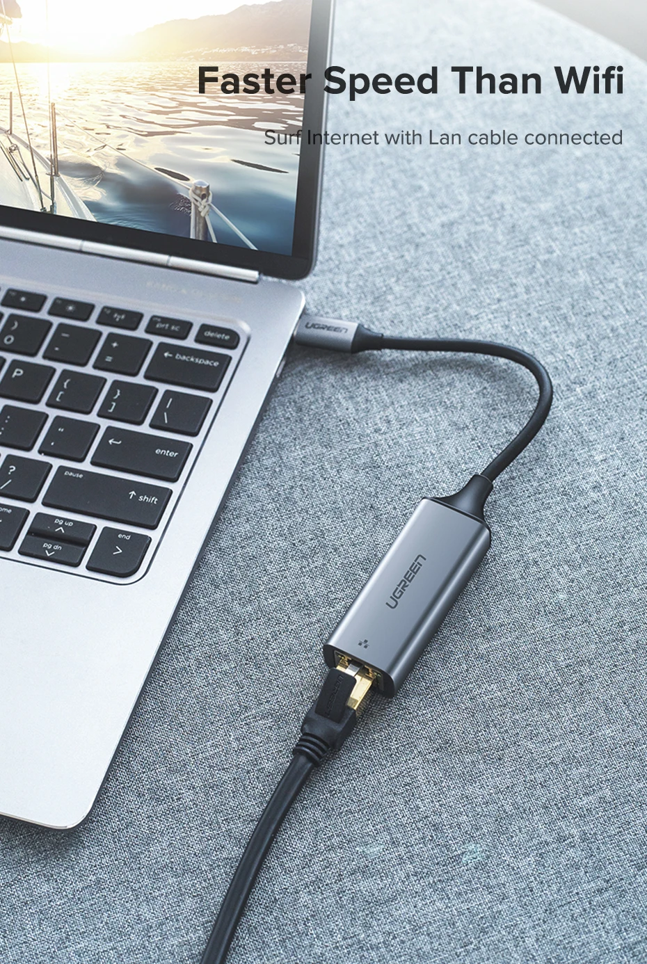 Ugreen USB C Ethernet USB-C RJ45 Lan адаптер для MacBook Pro samsung Galaxy S9/S8/Note 9 type C сетевая карта USB Ethernet