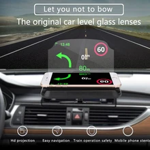 HUD Дисплей лобового стекла для навигации креативный Автомобильный кронштейн приборной панели Автомобильный держатель для телефона навигационная gps отражающая панель