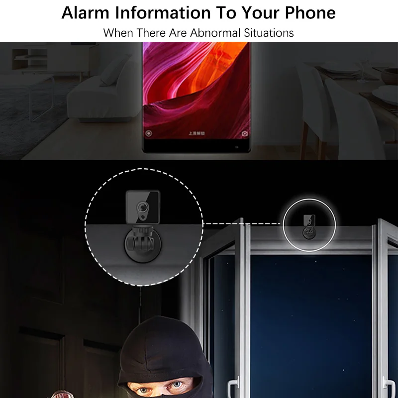 Мини-камера Camsoy S1 H.264 WiFi Cookycam 1080P HD IP P2P с функцией ночного видения, с дистанционным монитором, домашняя камера безопасности