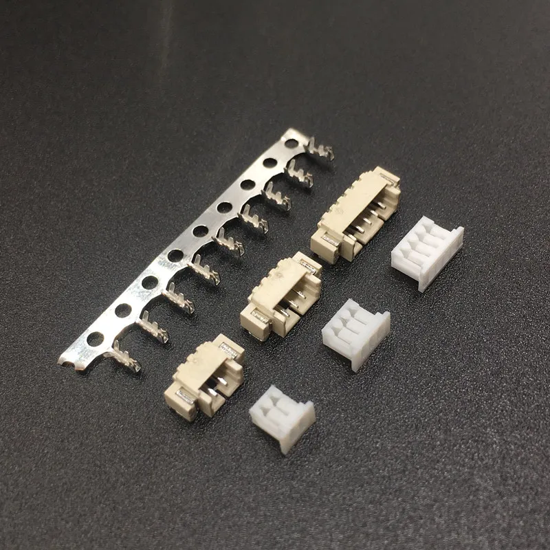 

10sets MICRO JST 1.25 2/3/4/5/6/ pin connector 1.25MM PITCH SMD RIGHT ANGLE pin header + Housing + terminal 1.25-2p/3p/4p/5p/6p