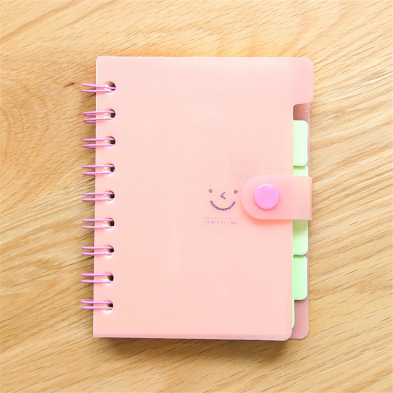 

DL Japan and South Korea Stationery small smile roll coils bookmarks notebook office Notepad Office equipment student supplies