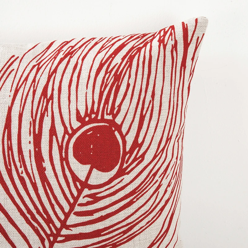 Красным геометрическим рисунком стрелы и оленя наволочки для диванных подушек Чехлы для дома декоративные подушки «любящее сердце» льняная Подушка Чехол офис диван поясничная подушка