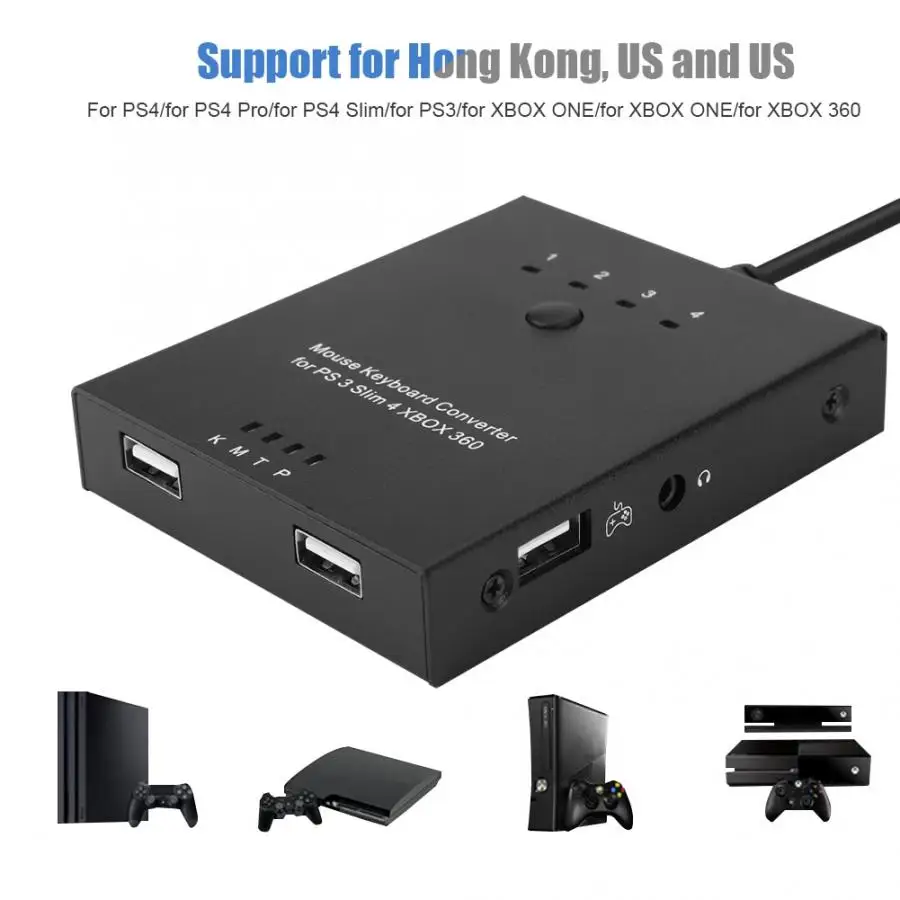 Ps4 клавиатура и переходник для мыши для PS4/PS3/XBO XONE/xbox 360 переключатель. Мышь и клавиатура конвертер