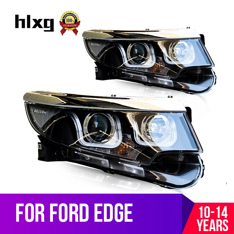 hlxg Headlights Assembly For Ford Edge 2010 1014 LED Headlight DRL H7