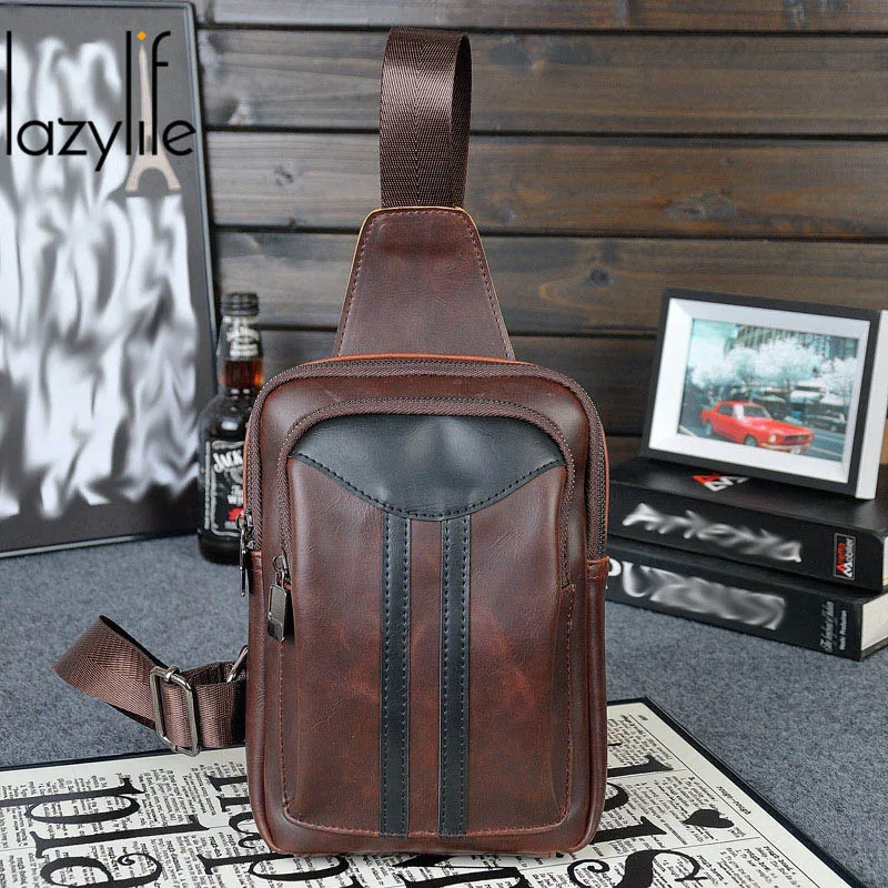 

LAZYLIFE New Fashion Crossbody Bags for Men Messenger Chest Bag Pack Casual Bag Waterproof Single Shoulder Strap Pack