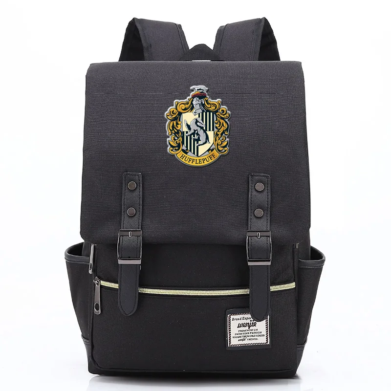 Ravenclaw Slytherin Gryffindor Hufflepuff, школьная сумка для мальчиков и девочек, Подростковый холщовый женский рюкзак, мужской рюкзак - Цвет: 08