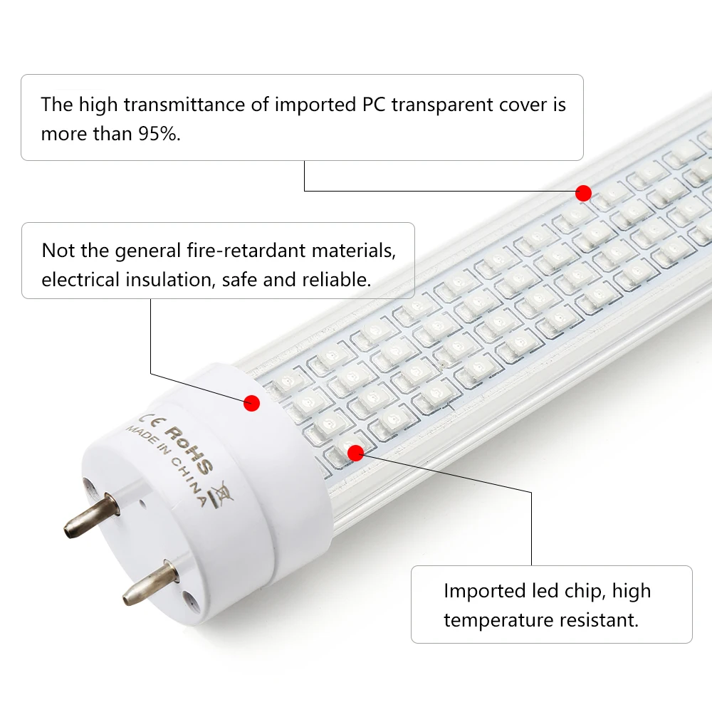 5 шт. 30 Вт привело светать полосы красный + синий T8 трубки светать бар для комнатных растений теплицы гидропоника veges цветок привело растут