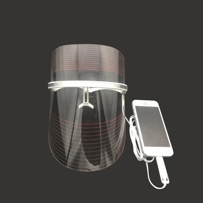 

LED Facial Mask USB Beauty Instrument Profession Face Beauty Phototherapy Red Blue Light Shrink Pores Face Skin Care Tool HB88
