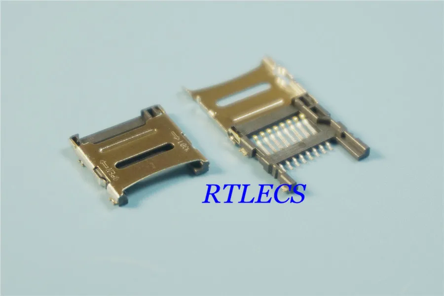 100pcs 8 Position Micro SD Card Connector PCB Surface Mount SMT Metal