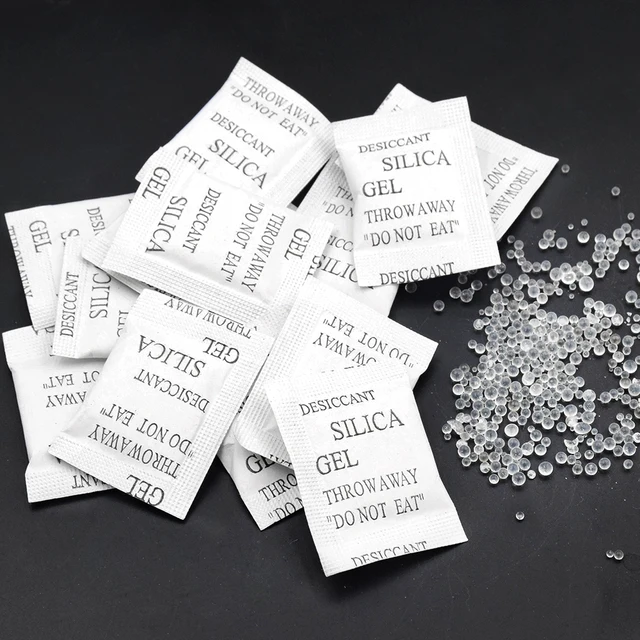 50/100 Packs 1g Silica Gel Desiccant Packets Safe Moisture Absorbing Drying Bulk Bags For Room