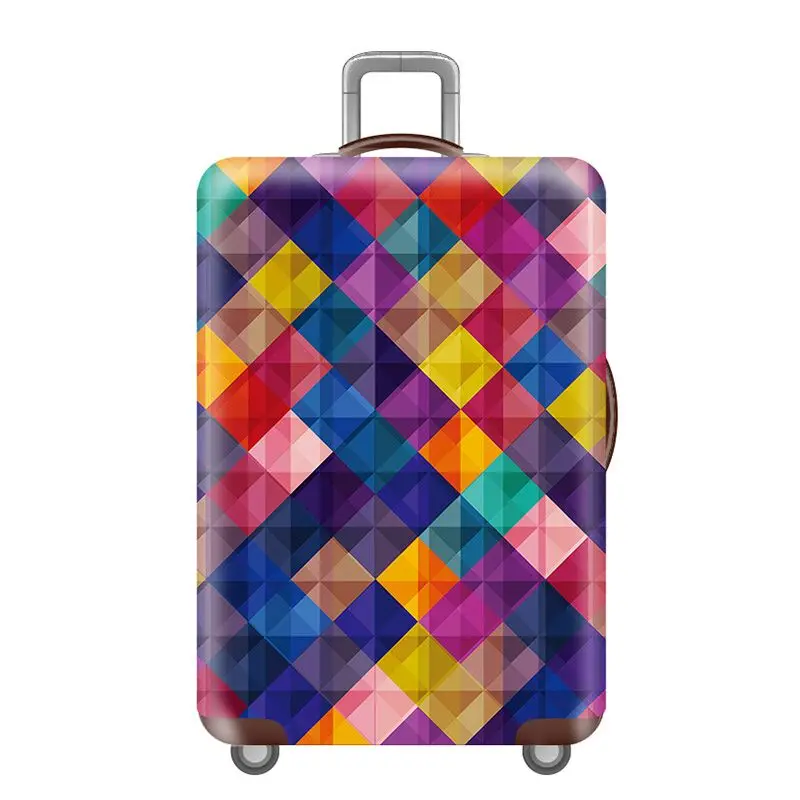 New Suitcase Cover Thicker Travel Suitcase Cover Cute Pattern Case For Suitcase Suitable For 18-32 inches Trolley Case Cover - Color: E  Luggage cover