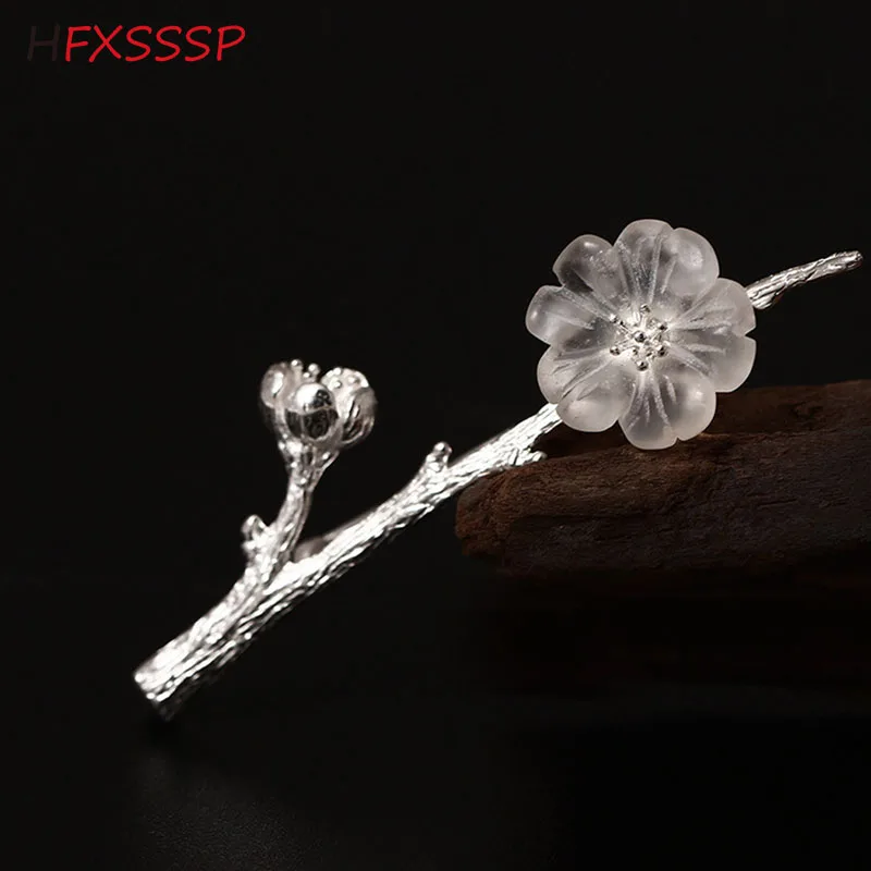 HFXSSSP S925silver leaf инкрустированный гранат кулон набор цепочка или брошь женский