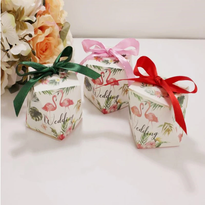 

50pcs/lot Small Polygon Knot Candy Box Craft Paper Wedding Favor Party Gifts Party Supplies