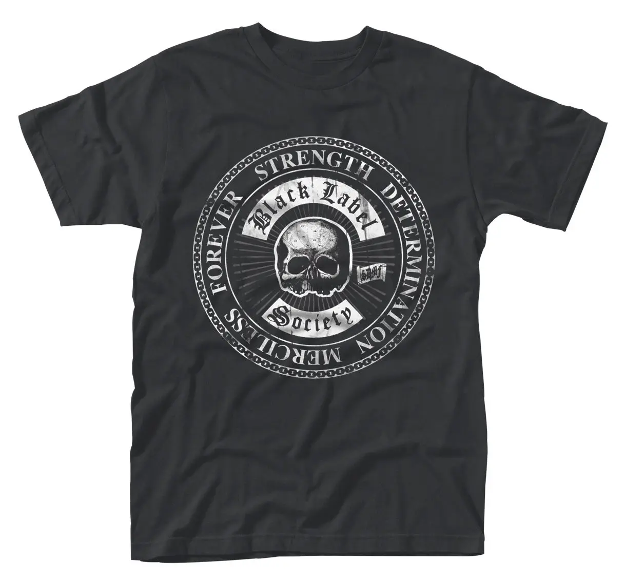Летняя свободная футболка с круглым вырезом и принтом, черная футболка с надписью «сила», новая официальная футболка