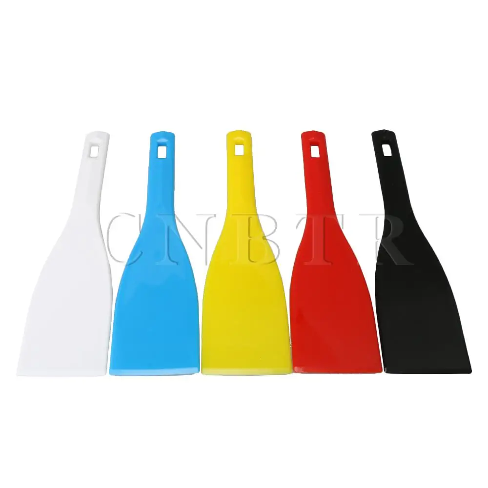 

CNBTR Multicolor Ink Spatulas Scoop Screen Printing Plastic Blade Ink Apply Shovel DIY Tool 285x77mm Pack of 5