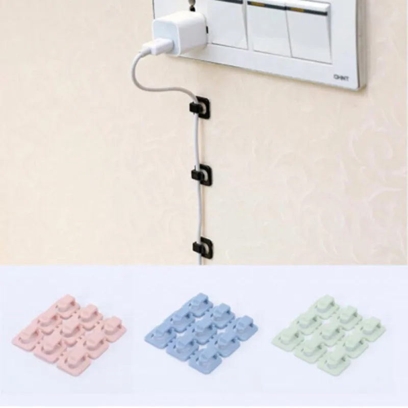 

Useful 18 Pcs Wire Winding Clip Self-adhesion Wire Winding Device Wire Arranging Clip Buckle Type Wire Winding Device