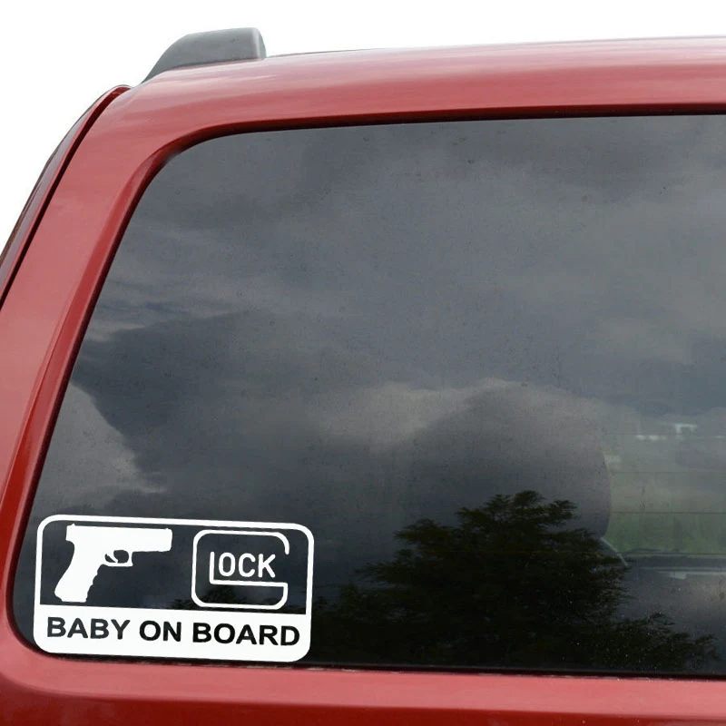 Автомобильная наклейка 15 7 см * 9 GLOCK BABY ON BOARD Виниловая для автомобиля