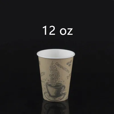 Хорошее качество одноразовые утолщенные бумажные молочный чай кофейные чашки безопасные и без запаха - Цвет: 12 oz green
