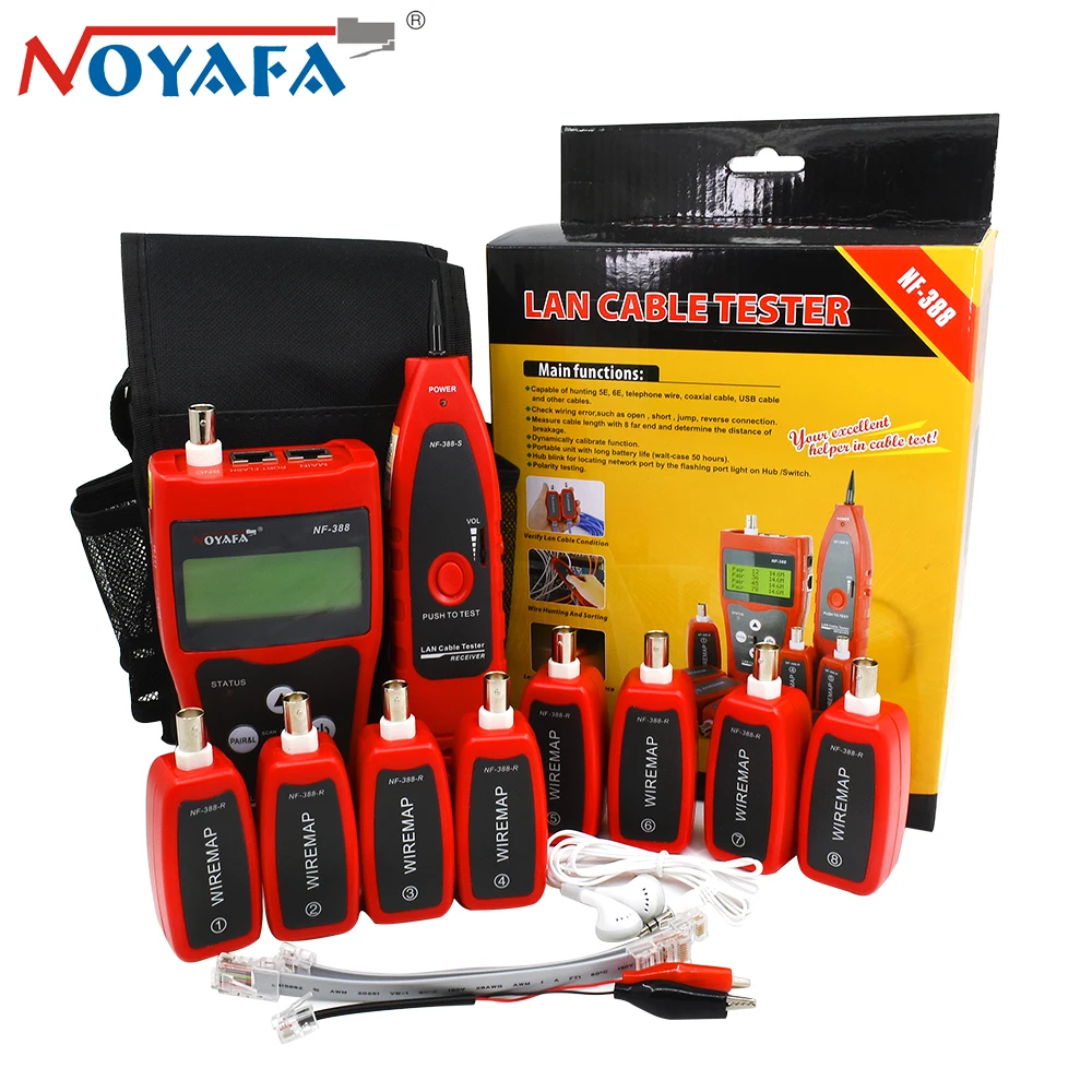 Noyafa Кабельный тестер Cat5 Cat6 RJ45 UTP STP телефонная проволока трекер диагностика