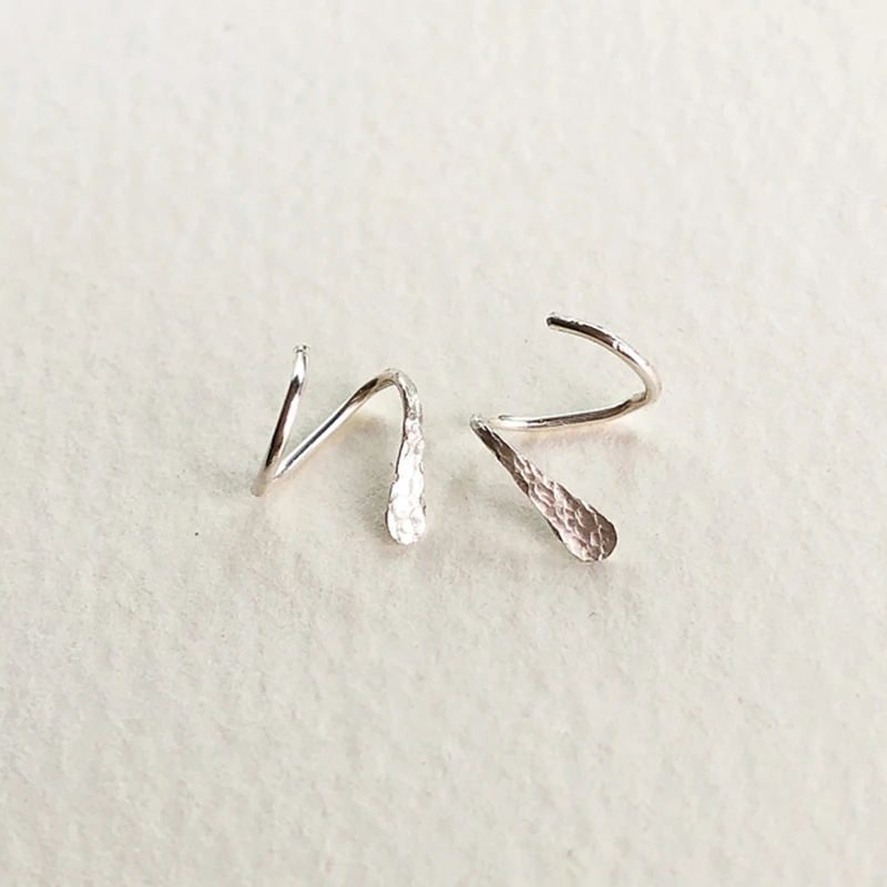 Real Piercing Earrings Ear Cuff Handmade Jewelry Vintage Boho Pendientes Gold Filled/925 Silver Oorbellen Minimalist Earrings