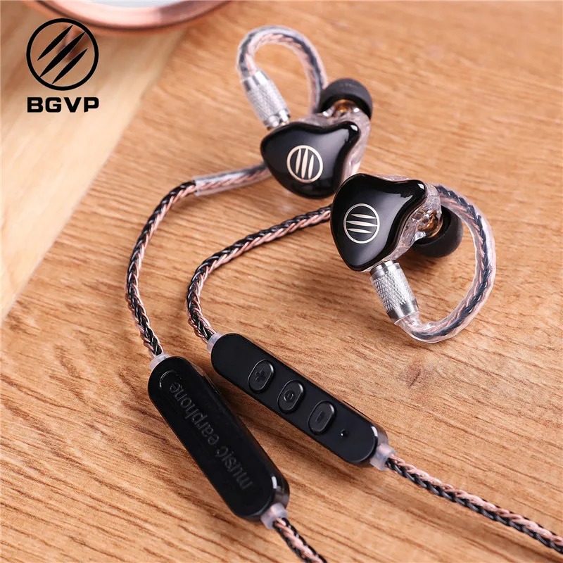 BGVP DS1 PRO HIFI наушники 1DD+ 2BA гибридная технология в уши IEM типы OCC с микрофоном/OCC покрытием с серебром без микрофона MMCX кабель