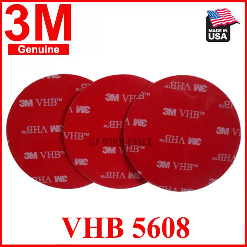 

5pcs/Lot Genuine 5608A VHB Round 3M double side Adhesive Tape Suction Cup 3M Sticky Base Universal Car Mount Holder Sticker Pad
