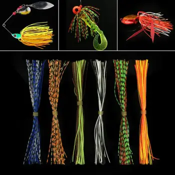 

10 Bundles Mixed Color 13cm Silicone Skirts for Spinnerbait Buzzbait Rubber Jig Lures Squid Skirts Fly Tying Material