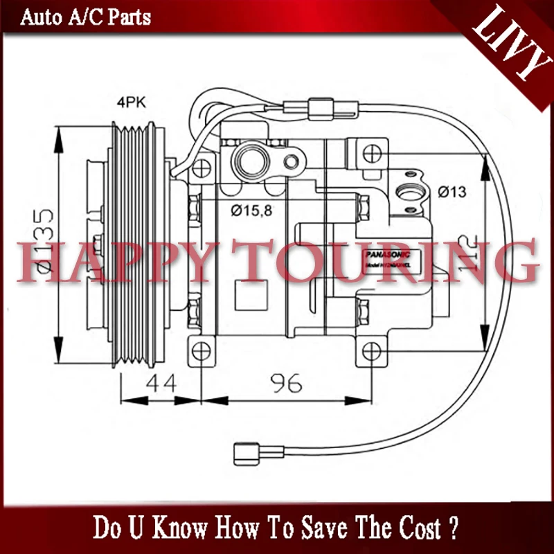 AC компрессор подходит для датчик для mazda protege 1.6L 1999-2000 H12A0AH4EL B25F-61-00A H12A0AX4EL A12A1AA4DM